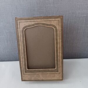 John Studio Vintage Triptych Folding Cardboard Photo Frame Folder Brown Art Deco